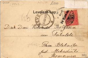 1903 Temesvár, Timisoara; Gyárváros, Liget út, villamos / Fabric, street, tram (r)