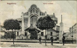 1915 Nagykároly, Carei; Városi színház / theatre (fa)