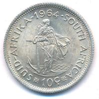 Dél-Afrika 1964. 10c Ag T:1- South Africa 1964. 10 Cents Ag C:AU Krause KM#60