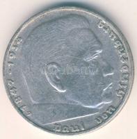 Német 3. Birodalom 1936D 2M Ag "Hindenburg" T:2-/3 kis ph