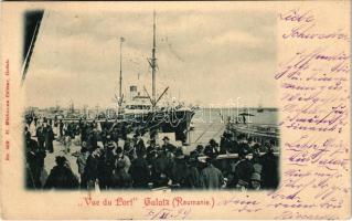 1899 (Vorläufer) Galati, Galatz; Vue du Port / port, steamship. H. Wichmann Editeur (EB)