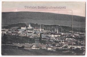 Székelyudvarhely, Odorheiu Secuiesc; leporellolap 10 képpel. Sterba Ödön kiadása / leporellocard with 10 pictures (EK)