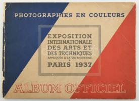 1931 Exposition Internationeale des Arts et des Techniques appliqués á la vie moderne. Paris, 1937. A Párizsi világkiállítás albuma benne a magyar pavilonnal, színezett képekkel.