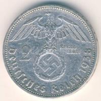 Német 3. Birodalom 1938A 2M Ag "Hindenburg" T:2-/3 ph.