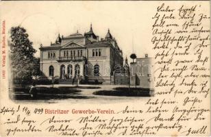 1899 (Vorläufer) Beszterce, Bistritz, Bistrita; Gewerbevereinshaus / Iparosegylet háza. M. Binder kiadása / House of Craftsmen Association (fl)