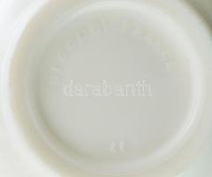 4 db Arcopal Paris üveg teás csésze aljjal. Matricás, jelzett, hibátlan