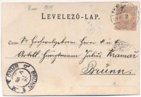 1899 (Vorläufer) Temesvár, Timisoara; Ferenc József színház. Uhrmann Henrik kiadása. Szecessziós fém...