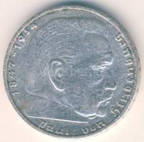 Német 3. Birodalom 1938A 2M Ag "Hindenburg" T:2-/3 ph