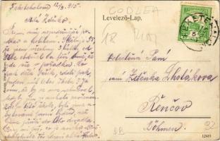 1915 Feketehalom, Zeiden, Codlea; Evangélikus iskola / Schule / school (EB)