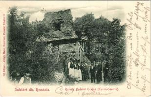 1900 Turnu Severin, Szörényvár; Salutari din Romania, Ruinele Podului Trajan / ruins