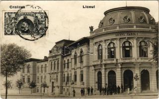 1929 Craiova, Liceul / school. TCV card (EK)
