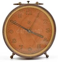 Régi Junghans vekker, mechanikus szerkezettel, kopott, nem működik, m: 11 cm