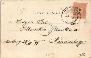 1900 Hátszeg, Hateg; utca, Kéméndy Albert üzlete / street view, shop. photo