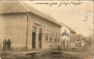 1912 Bályok, Balc; utca, Lether bérházak, Fogyasztási szövetkezet üzlete / street view, cooperative shop, tenement houses. photo (EB)