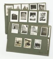 1938-1939 Felvidéki tájképek, részletek, Kisinóc, Kassa, 48 db albumlapra ragasztott fotó, 6×9 cm