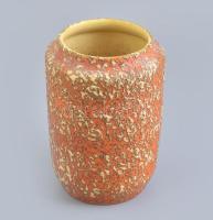 Tófej retro váza. mázas kerámia, jelzett, apró mázhibákkal és kopásnyomokkal. m: 18 cm, d: 12 cm