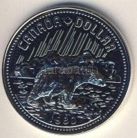 Kanada 1980. 1$ Ag "Jegesmedve" T:PL Eredeti díszdobozban, kontrollszámmal!