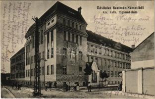 1915 Szatmárnémeti, Satu Mare; Kir. katolikus főgimnázium. Weisz Zoltán kiadása / school (EK)