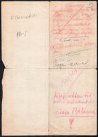 1946 Vasvár, a Magyar Kommunista Párt vasvári szervezetének titkárságához címzett hivatalos levél, o...