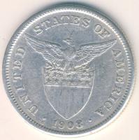 Fülöp-szigetek 1908. 1P Ag T:3 ph.