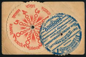 Gorzó és Társa Bankház Budapest mozgatható reklámnaptárja, 15×10 cm