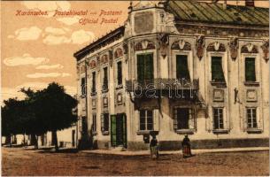 Karánsebes, Caransebes; Postahivatal. Johann Balc kiadása / Postamt / Officiul Postal / post office