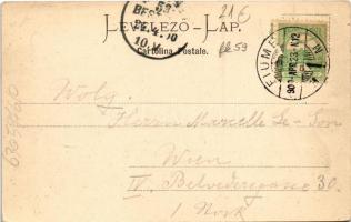 1900 Fiume, Rijeka; Stazione e Corsia Deak / Bahnhof und Corsia Deák / vasútállomás, Deák korzó, Hot...