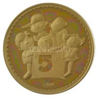 DN "Sajdik Ferenc rajz / A legszeretetreméltóbb tanárnak" kétoldalas aranyozott emlékérem ...