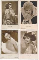 SZÍNÉSZNŐK - 6 db régi külföldi képeslap / ACTRESSES - 6 pre-1945 non-Hungarian postcards