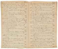 XVIII. sz. vége-XIX. sz. eleje, egyházi / nemesi könyvtár részletes jegyzéke, 3 kézzel írt oldal, cí...