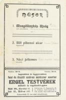 1914 Apolló Projectograph Rt. műsora, kottákkal, 12p