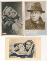 SZÍNÉSZNŐK, SZÍNÉSZ - 7 db régi külföldi képeslap / ACTRESSES, ACTOR - 7 pre-1945 non-Hungarian post...