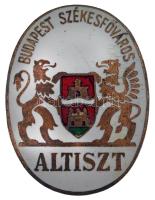 ~1920-1930. Budapest Székesfőváros - Altiszt zománcozott bronz gomblyukjelvény (36x27mm) T:2 zománcrepedés
