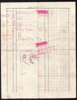 1938 Bp., Termos fürdőszoba berendezések, vízvezetéki és egyéb áruk kereskedése fejléces számla, okm...