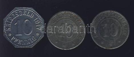 Német Birodalom/Császárság/Wiesbaden 1917. 10Pf szükségpénz T:2 + Német Birodalom/Weimari Köztársaság/Salzungen 1918. 10Pf szükségpénz T:3 + Német Birodalom/Weimari Köztársaság/Salzungen 1918. 10Pf szükségpénz T:3