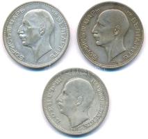 Bulgária 1930. 50L Ag III. Borisz + 1934. 50L Ag III. Borisz (2x) T:2,2- patina  Bulgaria 1930. 50 Leva Ag Boris III + 1934. 50 Leva Ag Boris III (2x) C:XF,VF patina  Krause KM#42, KM#44