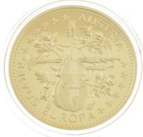Ausztria ~1995. "ECU Österreich ECU - Johann Nestroy / Austria - Servus Europa" aranyozott...