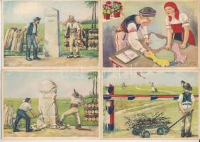 7 db RÉGI irredenta képeslap vegyes minőségben - Magyar Nemzeti Szövetség kiadása / 7 pre-1945 Hungarian irredenta postcards in mixed quaity