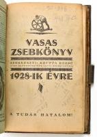 1928 Vasas zsebkönyv az 1928-ik évre, szerkeszti: Kruppa Rezső, egészvászon kötésben kopottas
