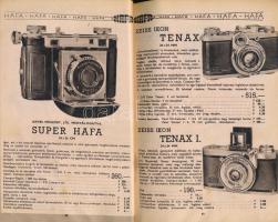 1939 Hafa fényképezőgép árjegyzék, kis sérüléssel a gerincen