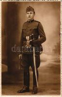 Osztrák-magyar katona tiszt karddal / K.u.k. Austro-Hungarian military officer. Tüttő Jenő Nagykanizsa photo