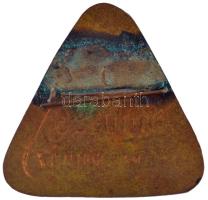 ~1960-1970. "Minőség Állami Áruház" zománcos bronz jelvény (35x25mm) T:2 hátoldalon patina...