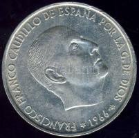 Spanyolország 1966(66). 100P Ag "Caudillo" T:2