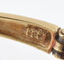 Arany (Au) 14K sokköves fülbevalópár, jelzett, 2,7×1,4 cm, bruttó: 5,8 g