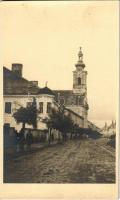 Máramarossziget, Sighet, Sighetu Marmatiei; Római katolikus templom, utca / church, street. photo