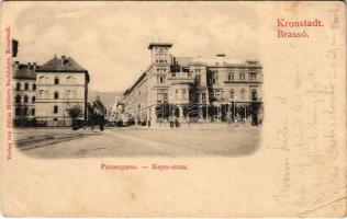 1902 Brassó, Kronstadt, Brasov; Villa Kertsch, Kapu utca. Julius Müller / street, villa (Rb)