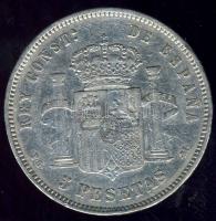 Spanyolország 1891. 5P Ag XIII.Alfonz T:3 ph.