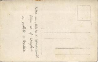 1912 Lugos, Lugoj; árvíz a Temes folyón, Eötvös sor, kilátás a gimnáziumból, református templom és s...