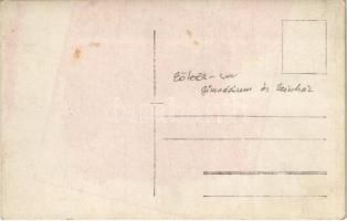 1912 Lugos, Lugoj; árvíz a Temes folyón, Eötvös sor, gimnázium, színház / Timis river flood, school ...