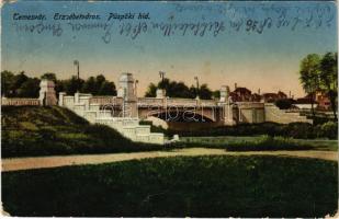 1915 Temesvár, Timisoara; Püspöki híd / bridge (Rb)
